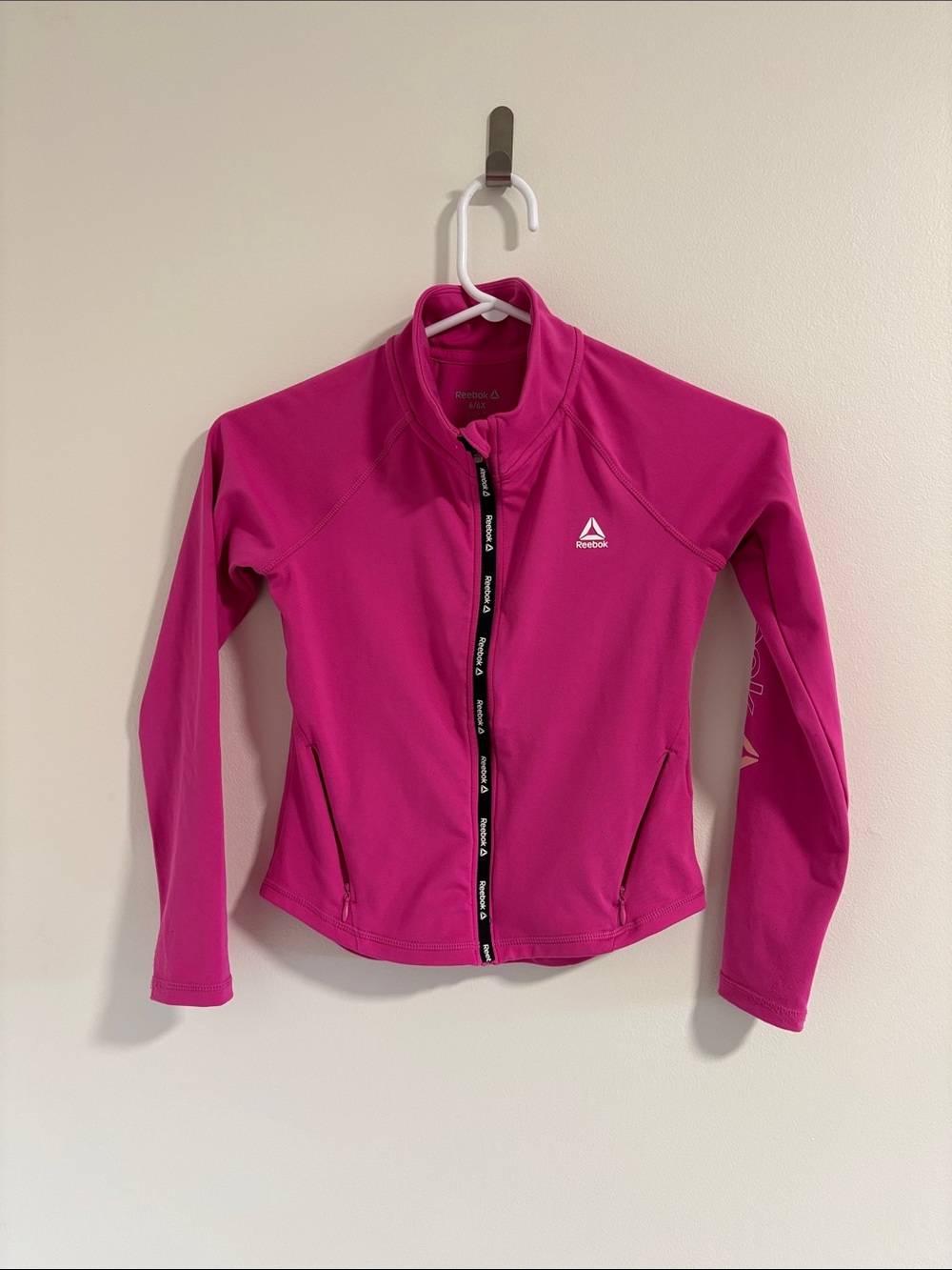 Reebok Kid's Bright Pink Zip-Up Performance Jacket Size S